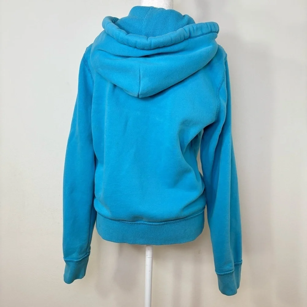 HOLLISTER California Y2K Zip Hoodie Jacket S Sky Blue